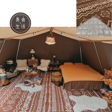 將圖片載入圖庫檢視器 【美舍戶外】【露營用品】shiny 露營美學 升級款二代 摩洛哥露營地墊 咖啡 加厚 送收納袋